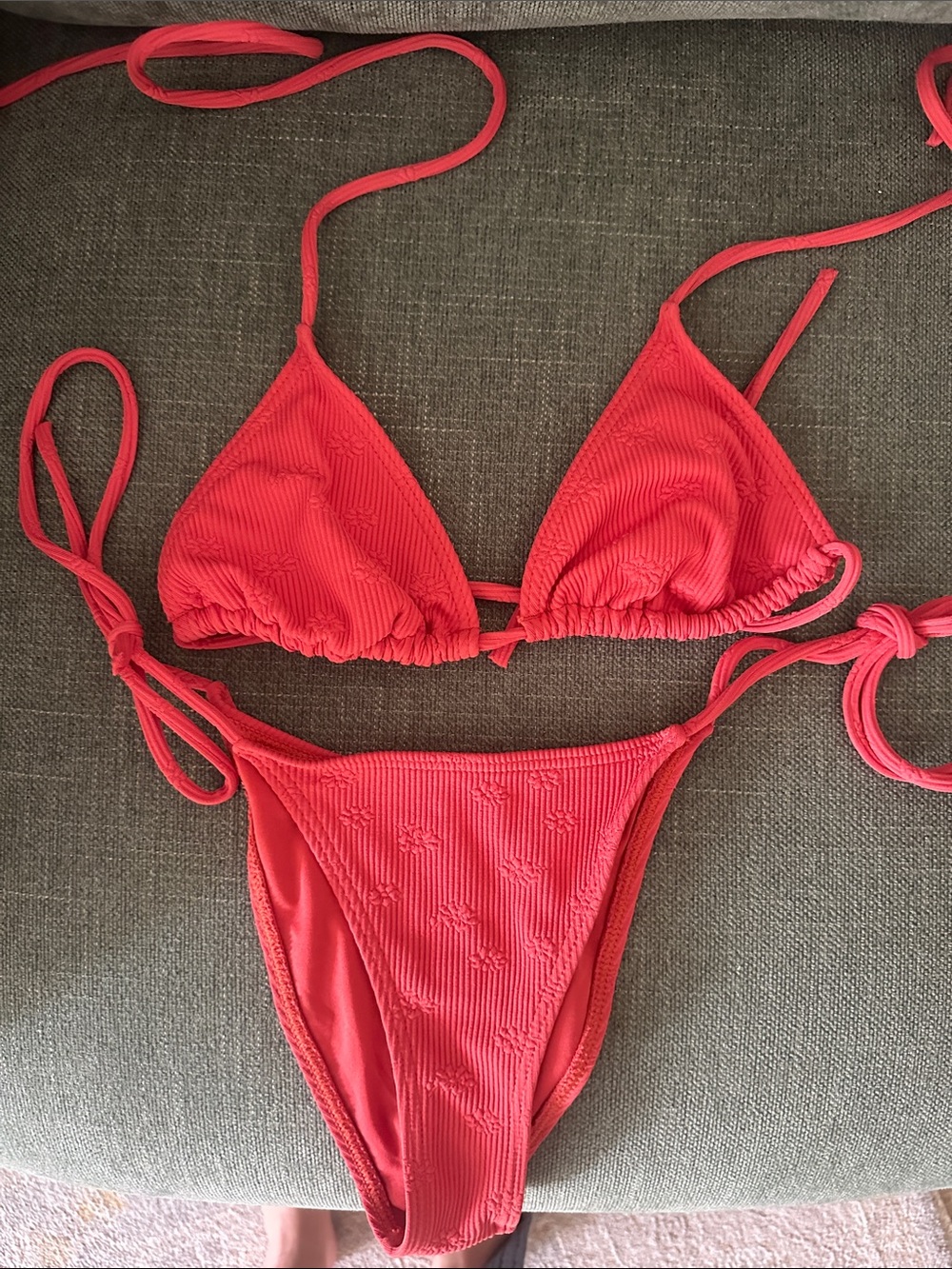 RVCA triangle bikini set.